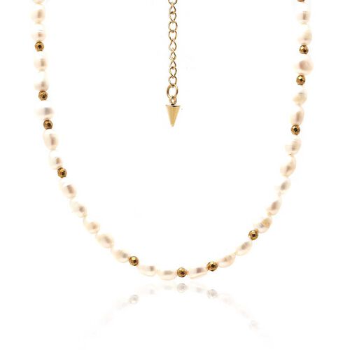 Silk & Steel Celine Pearl Necklace